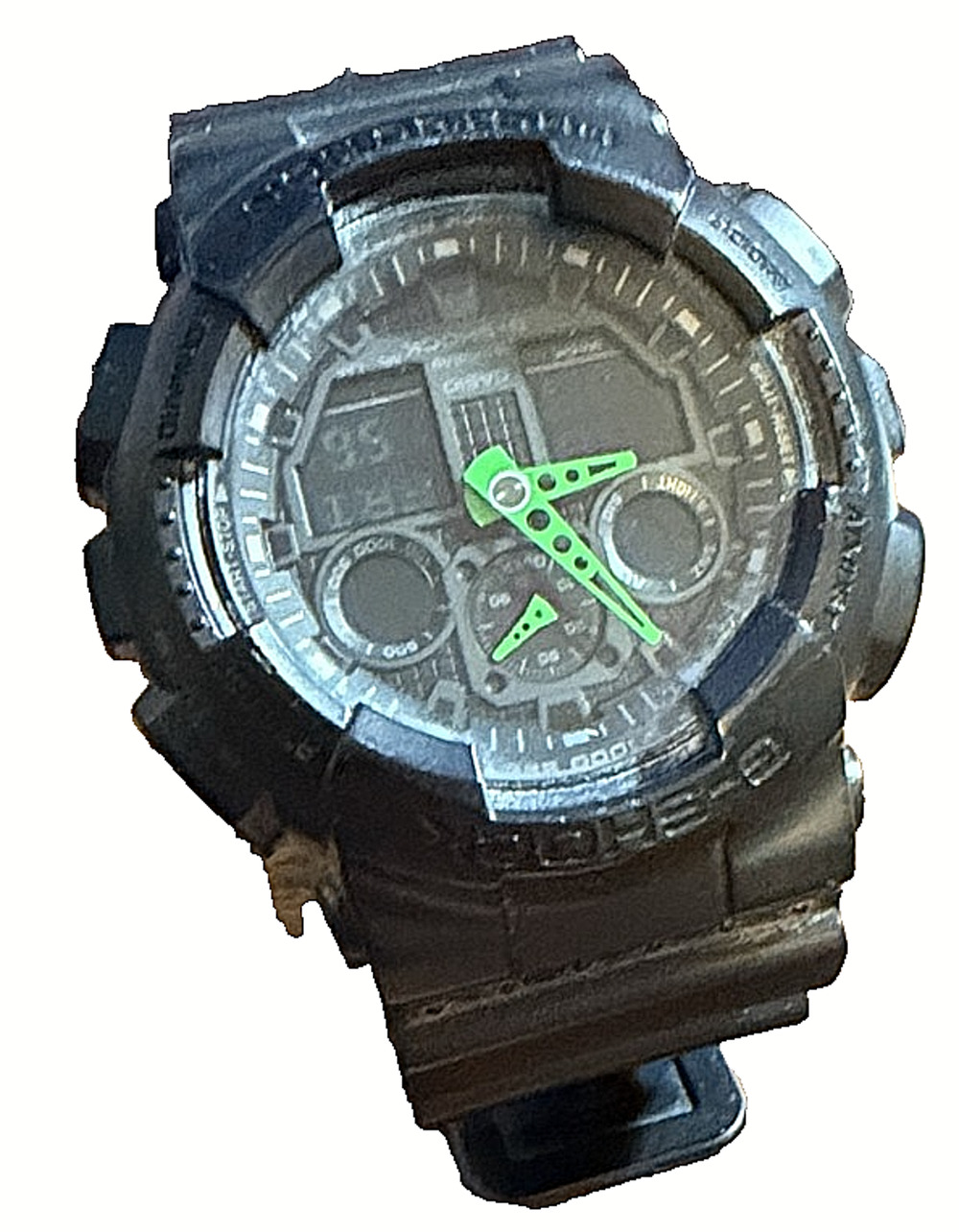 Casio G-Shock GA-100C Black Green Analog Digital Men's Sport Watch